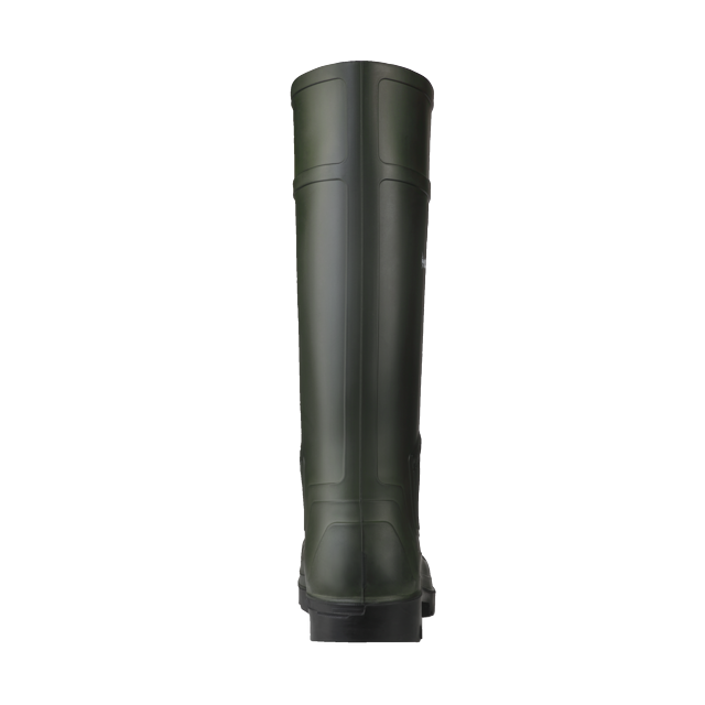 Vista trasera de la bota Dunlop Purofort Professional (Verde Oscuro/Negro)