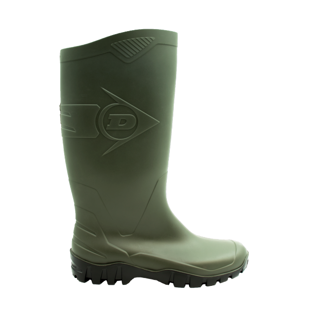 Vista lateral de las botas Dunlop Dane (Verde)