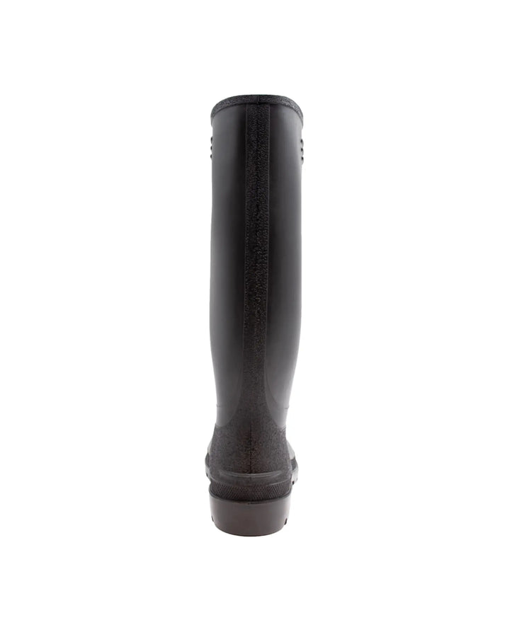 Vista trasera de la bota Dunlop Pricemastor Negro