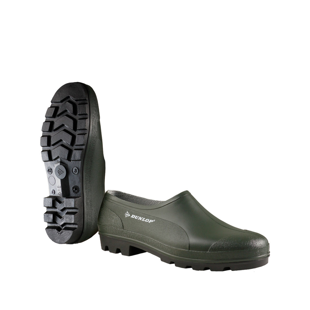 Zapatos de Agua Dunlop Bicolour Wellie Zapato (Verde Oscuro/Negro)