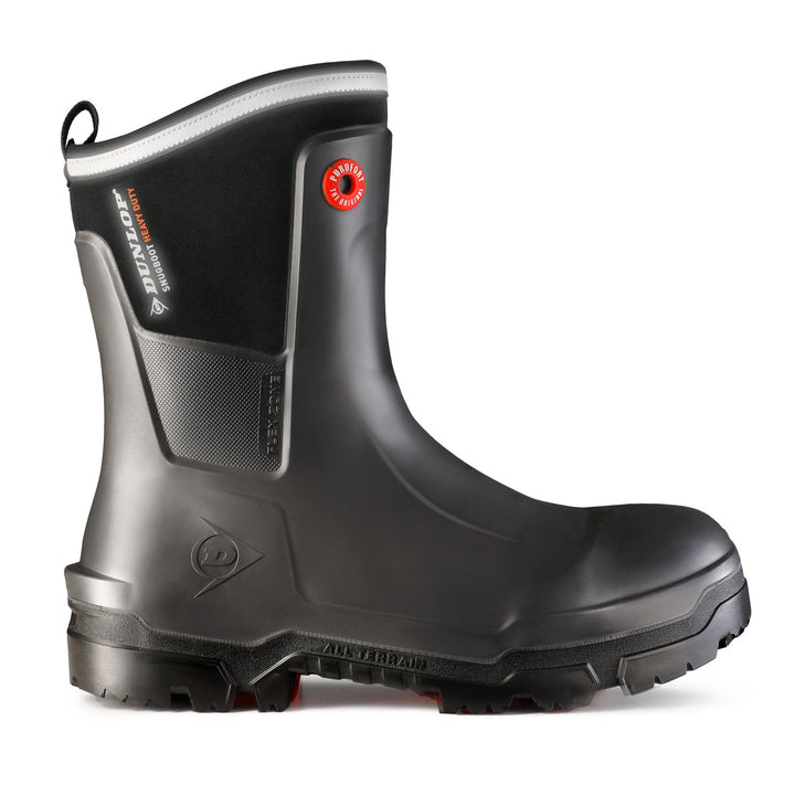Lateral de la botaDunlop Snugboot Heavy Duty Calf Full Safety Media Caña para Trabajos Pesados