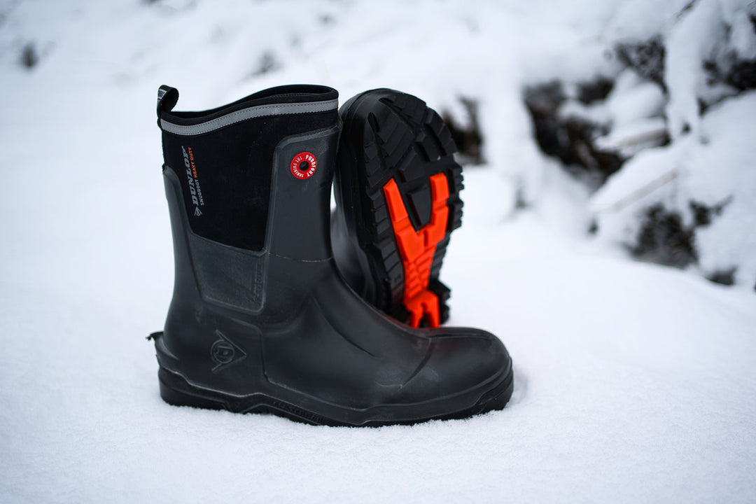 Bota Dunlop Snugboot Heavy Duty Calf Full Safety Media Caña para Trabajos Pesados en la nieve