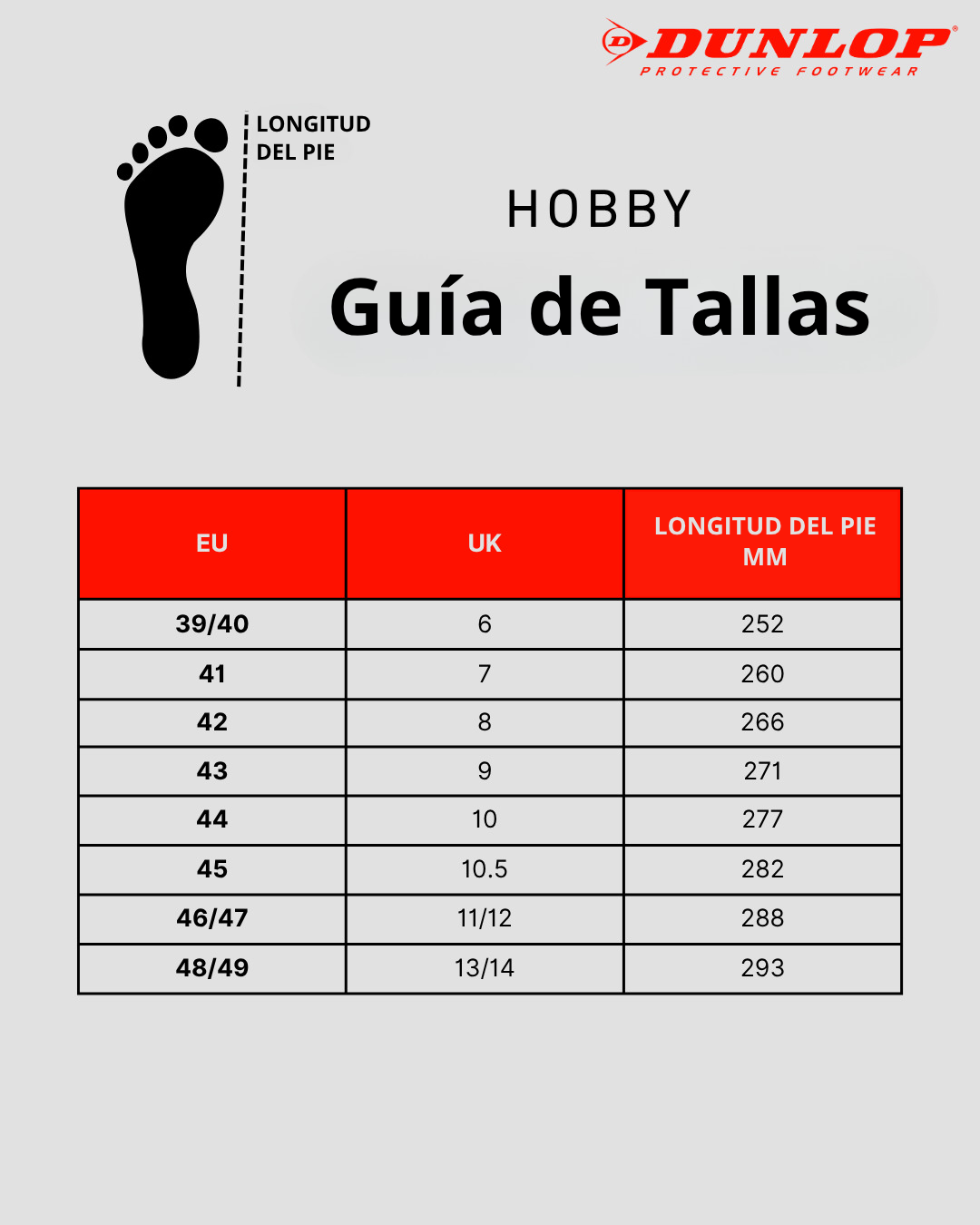 Guía de tallas