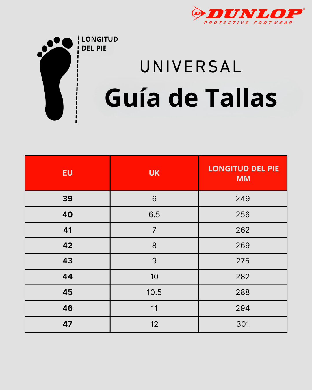 Guía de tallas