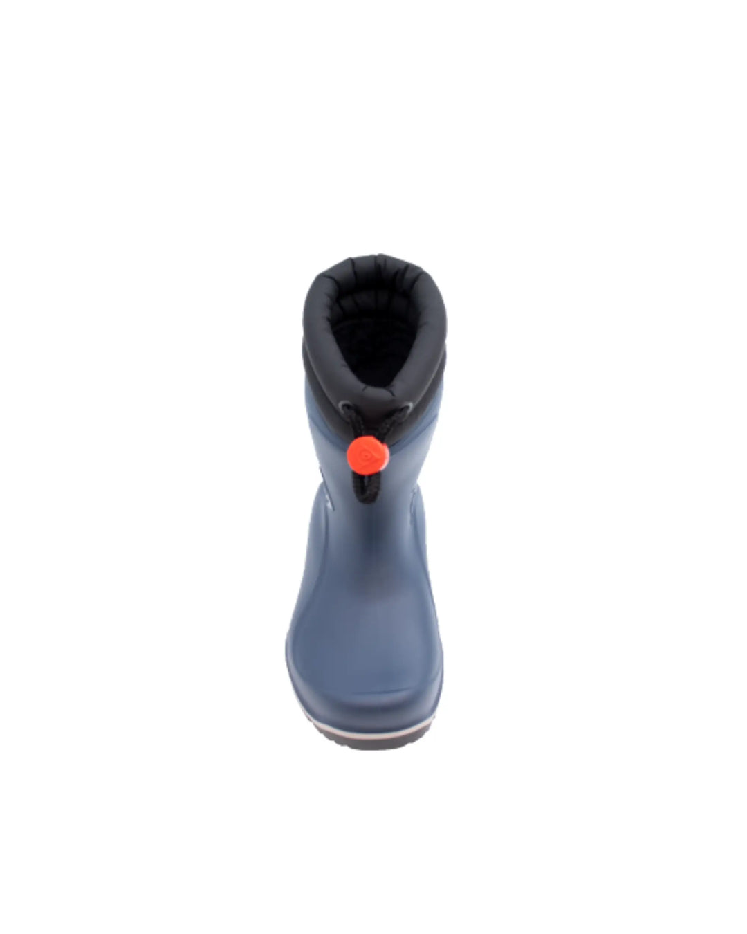 Vista delantera e interior de la bota Dunlop Kids Blizzard Azul