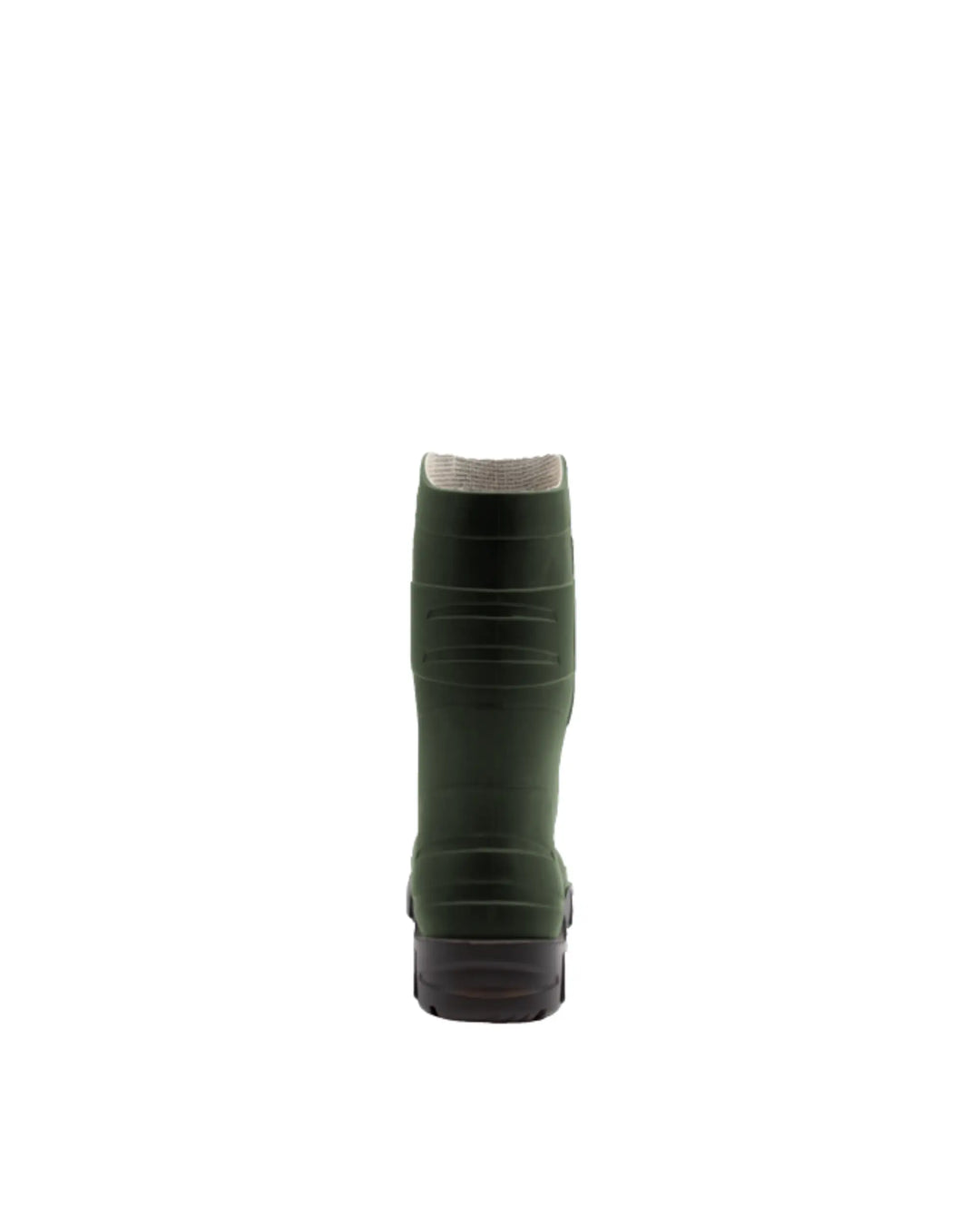 Vista trasera de la bota Dunlop Dee Verde