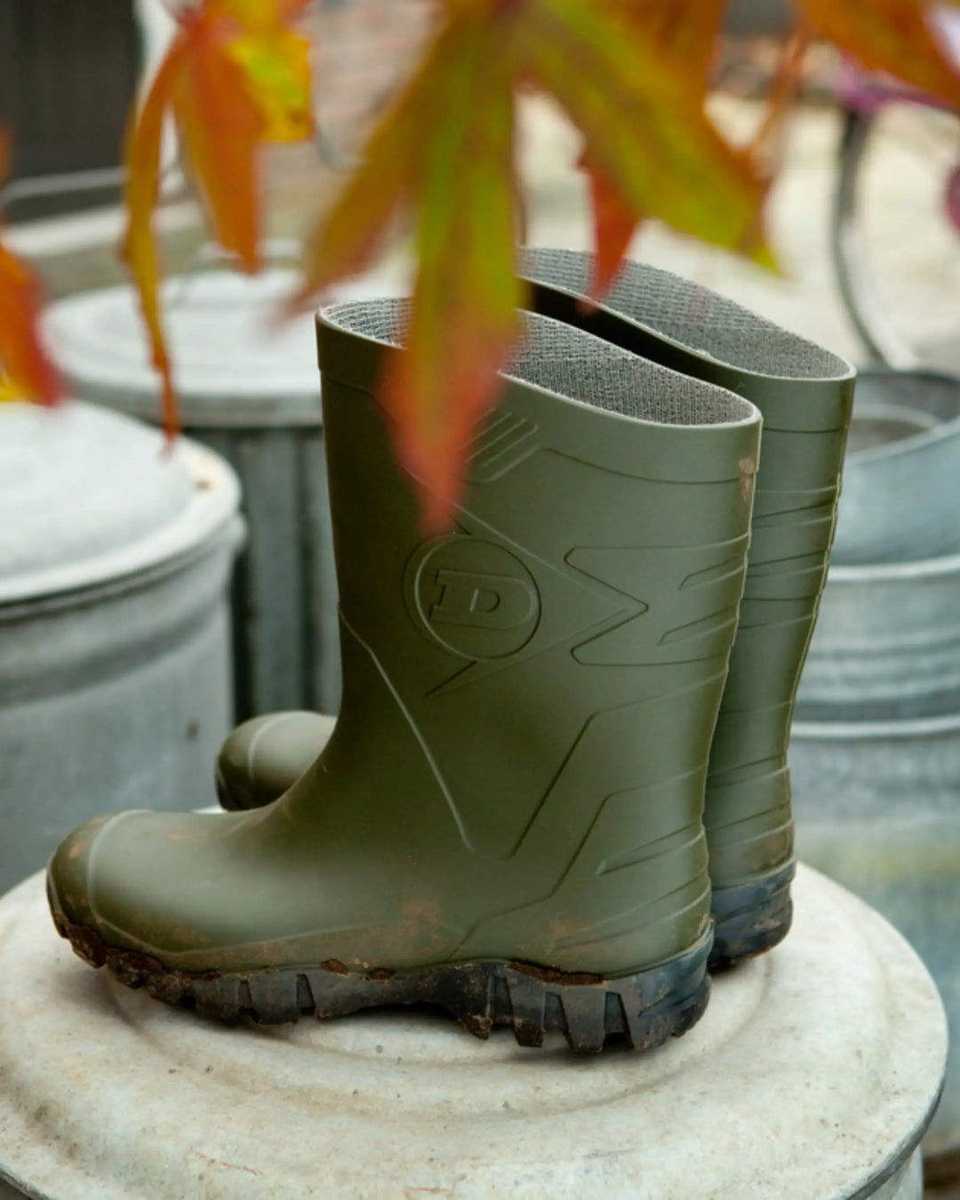 Bota Dunlop Dee Verde en exterior