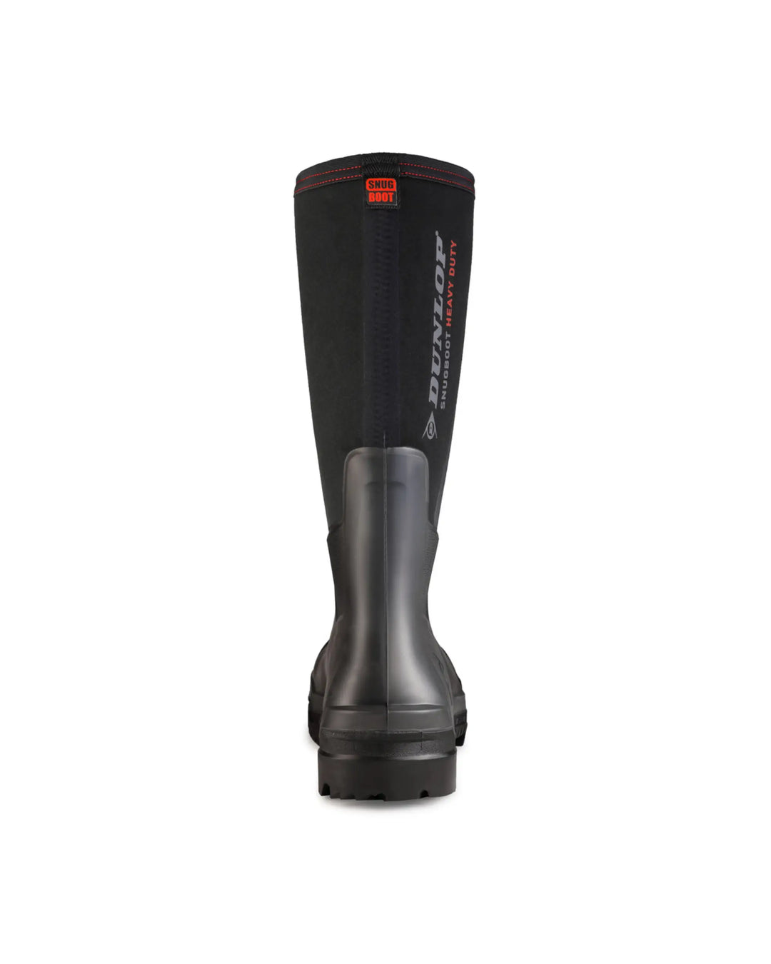 Vista trasera de la bota Dunlop Snugboot Heavy Duty Full Safety Caña Alta