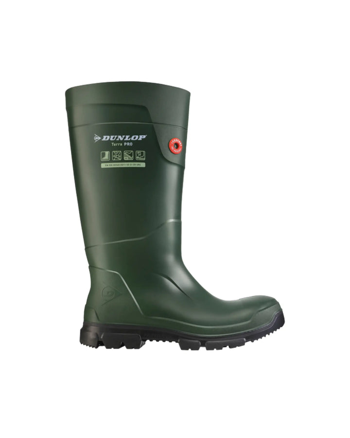 Vista lateral de la bota Dunlop Purofort TerraPRO Full Safety